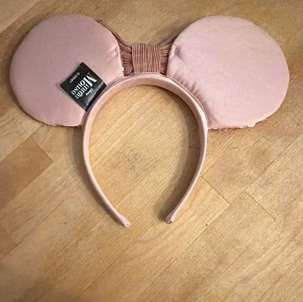 Disney Minnie Mouse Rose Gold Sequin Headband Ears